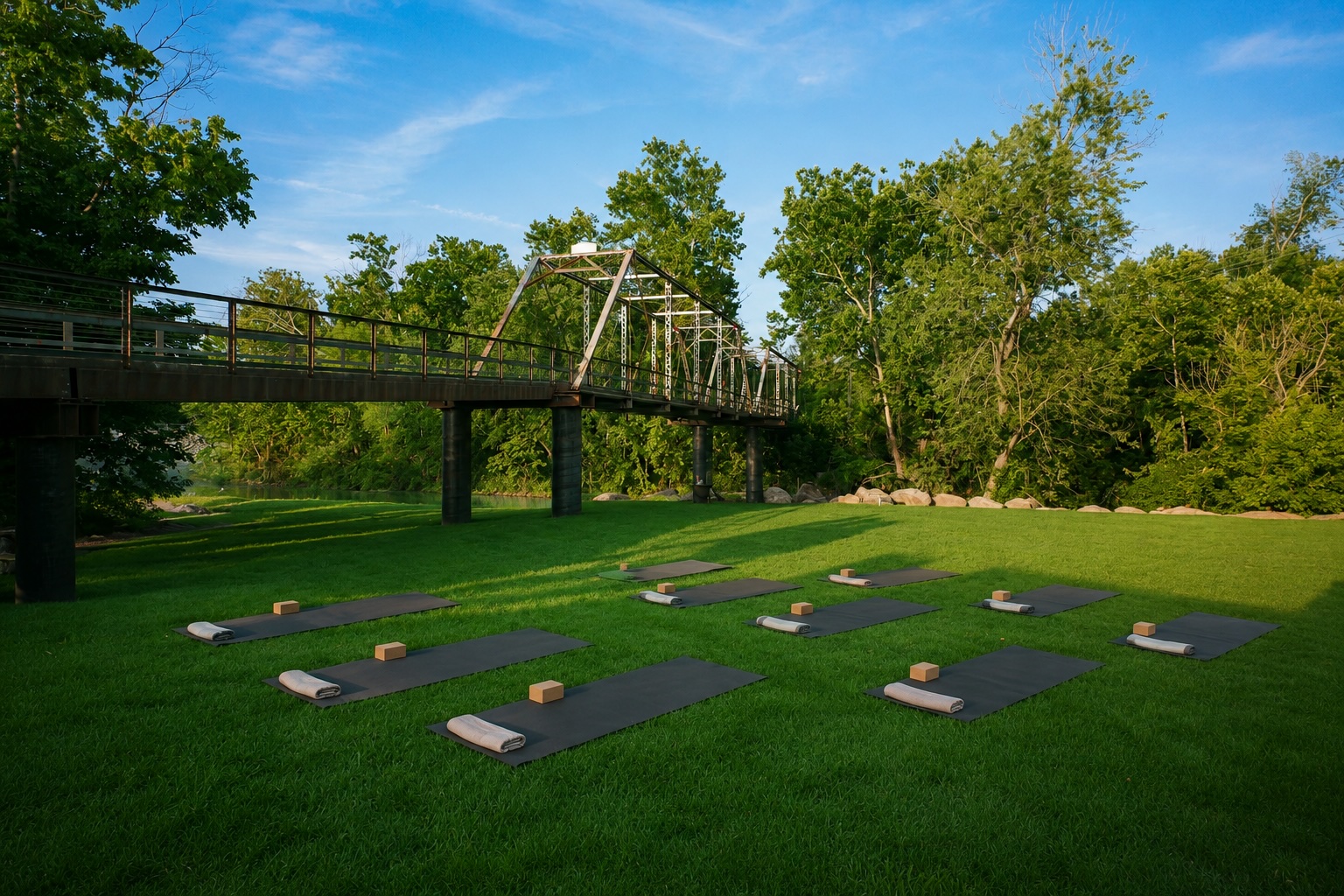 yoga at the event lawn